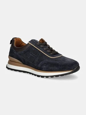 Hackett London sneakersy skórzane CHAD ACTIVE kolor granatowy HMS21414