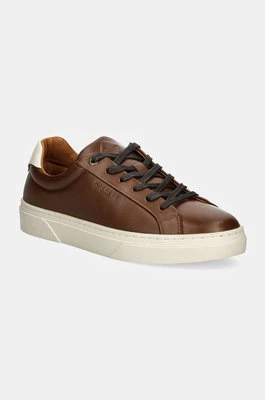 Hackett London sneakersy skórzane HACKNEY CLASSIC kolor brązowy HMS21417