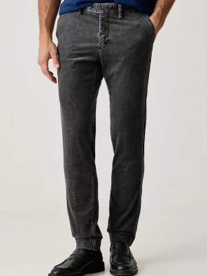 Hackett London spodnie chinos męskie sztruksowe szary