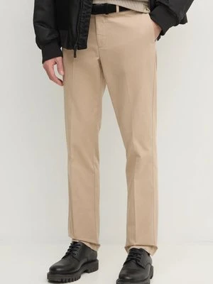 Hackett London spodnie męskie kolor beżowy w fasonie chinos HM212488R