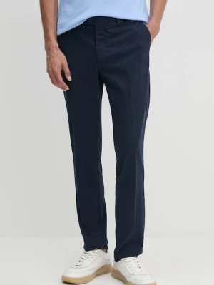 Hackett London spodnie męskie kolor granatowy proste HM212487R