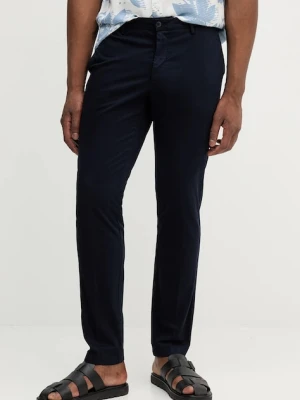 Hackett London spodnie męskie kolor granatowy w fasonie chinos HM2100007R