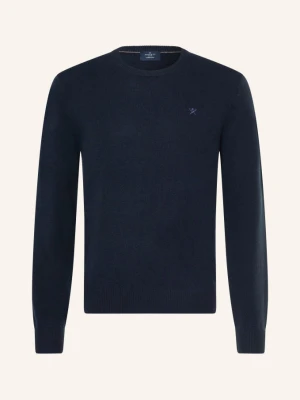 Hackett London Sweter blau GRANATOWY