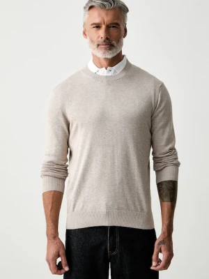 Hackett London sweter męski bawełniany beżowy