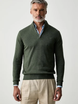 Hackett London sweter męski bawełniany zielony
