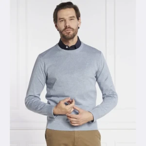 Hackett London Sweter | Regular Fit | z dodatkiem jedwabiu