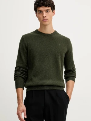 Hackett London sweter wełniany męski kolor zielony HM7000075
