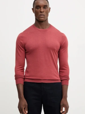 Hackett London sweter z wełną męski kolor pomarańczowy lekki HM7000006