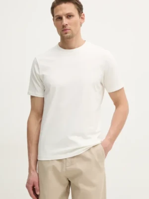 Hackett London t-shirt bawełniany męski kolor biały melanżowy HM500886