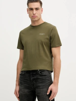 Hackett London t-shirt bawełniany męski kolor zielony z nadrukiem HM5000067