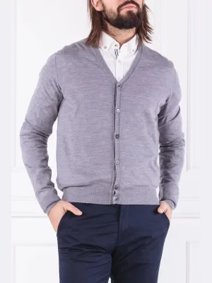 Hackett London Wełniany kardigan FF GG MERINO CARDI | Regular Fit