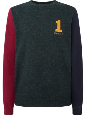 Hackett London Wełniany sweter ze wzorem rozmiar: XXL
