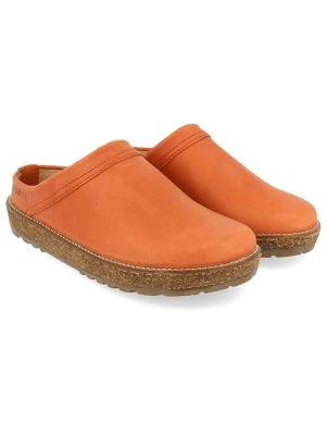 HAFLINGER Skórzane chodaki w kolorze pomarańczowym rozmiar: 45