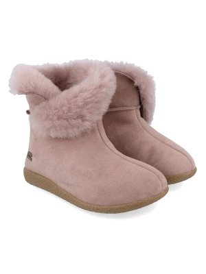 HAFLINGER Skórzane kapcie "Lemmi" w kolorze jasnoróżowym rozmiar: 37