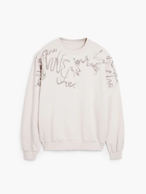 Haftowana bluza Desigual biały