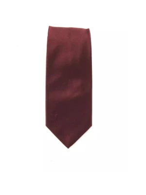 Haftowane burgundzkie krawaty i muszki z sizalu Billionaire