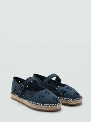 Haftowane espadryle niebieski - Dzieci - - MANGO KIDS