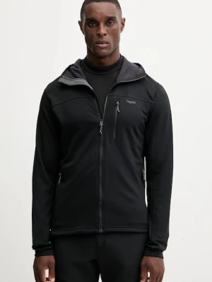 Haglöfs bluza outdoorowa Rosson kolor czarny z kapturem gładka 607605