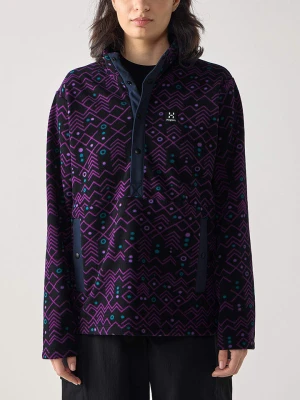 Haglöfs Bluza polarowa "Mora Mid" w kolorze fioletowo-czarnym rozmiar: L