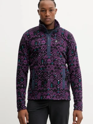 Haglöfs bluza sportowa Mora Mid kolor fioletowy wzorzysta 606556