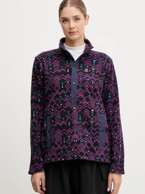Haglöfs bluza sportowa Mora Mid kolor fioletowy wzorzysta 606557