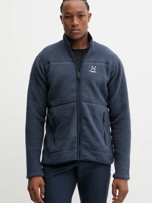 Haglöfs bluza sportowa Mossa Pile kolor granatowy gładka 606539