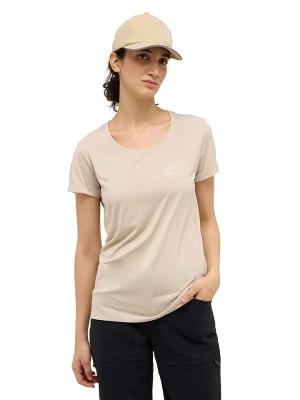 Haglöfs Koszulka turystyczna "Ridge" w kolorze beżowym rozmiar: S