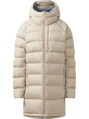 Haglöfs Płaszcz puchowy "Rosson Down" w kolorze beżowym rozmiar: XS