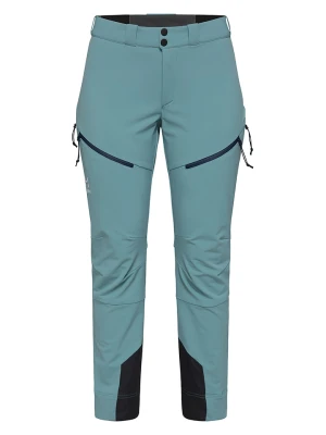 Haglöfs Softshellowe spodnie narciarskie w kolorze turkusowym rozmiar: 36