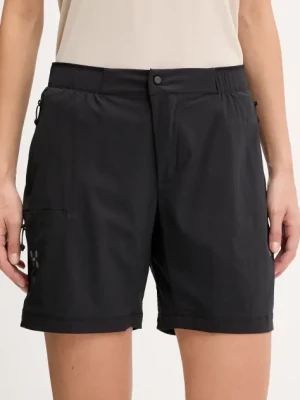 Haglöfs szorty outdoorowe L.I.M Fuse II damskie kolor czarny gładkie medium waist 607710
