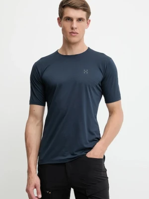 Haglöfs t-shirt sportowy L.I.M Ridge męski kolor granatowy gładki 607685