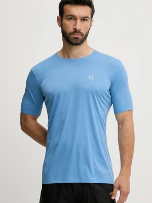 Haglöfs t-shirt sportowy L.I.M Ridge męski kolor niebieski gładki 607685