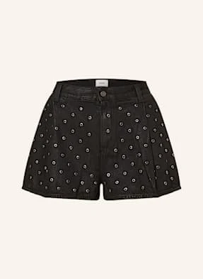 Haikure Szorty Jeansowe Ashley Baloon Short Fit schwarz