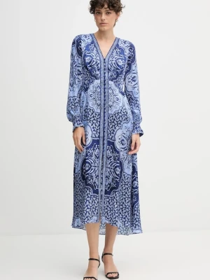 Hale BOB sukienka kolor granatowy midi rozkloszowana 57TL662A