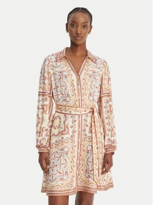 Hale Bob Sukienka koszulowa with silk Arlo 5ZTM670A Beżowy Regular Fit
