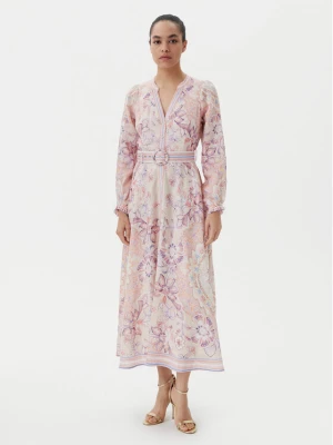 Hale Bob Sukienka letnia with linen 4ZCA612M Beżowy Regular Fit