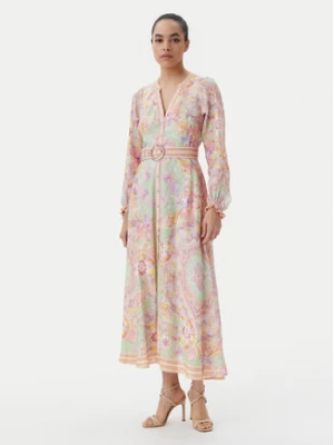 Hale Bob Sukienka letnia with linen 4ZCA612M Kolorowy Regular Fit