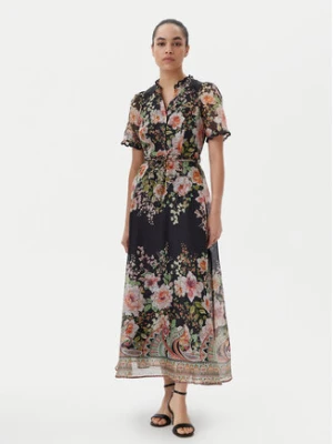 Hale Bob Sukienka letnia with silk 4YPR654M Czarny Regular Fit