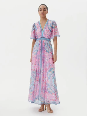 Hale Bob Sukienka letnia with silk Jaliyah 4ZCA610M Różowy Regular Fit