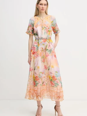 Hale Bob sukienka letnia z jedwabiem Cyrilla