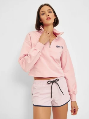 Half Zip Sweatshirt Genuma Pink Klasyk