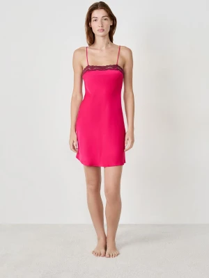 Halka nocna satynowa z koronką Etam