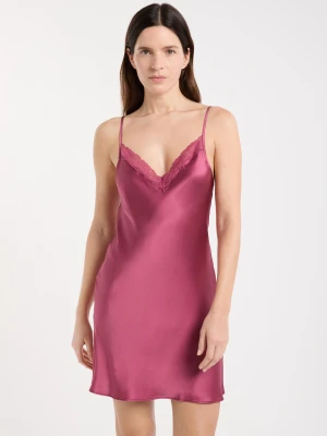 Halka nocna z jedwabiu z detalami koronkowymi Etam