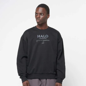 HALO Graphic Boxy Crew mężczyźni Bluzy czarny rozmiar Odzież