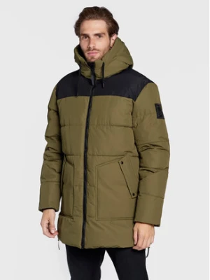 Halti Płaszcz zimowy Linjat 065-0419 Zielony Regular Fit