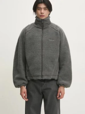 Han Kjøbenhavn kurtka Fleece męska kolor szary przejściowa oversize U-134141