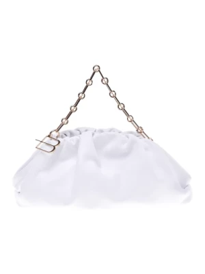 Handbag in white calfskin Baldinini