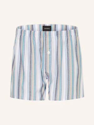Hanro Bokserki Tkane Fancy Woven blau