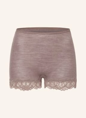 Hanro Figi Panty Z Wysokim Stanem Woolen Lace Z Wełny Merino Z Dodatkiem Jedwabiu grau