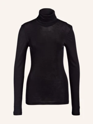 Hanro Golf Woolen Silk Z Wełny Merino Z Dodatkiem Jedwabiu schwarz